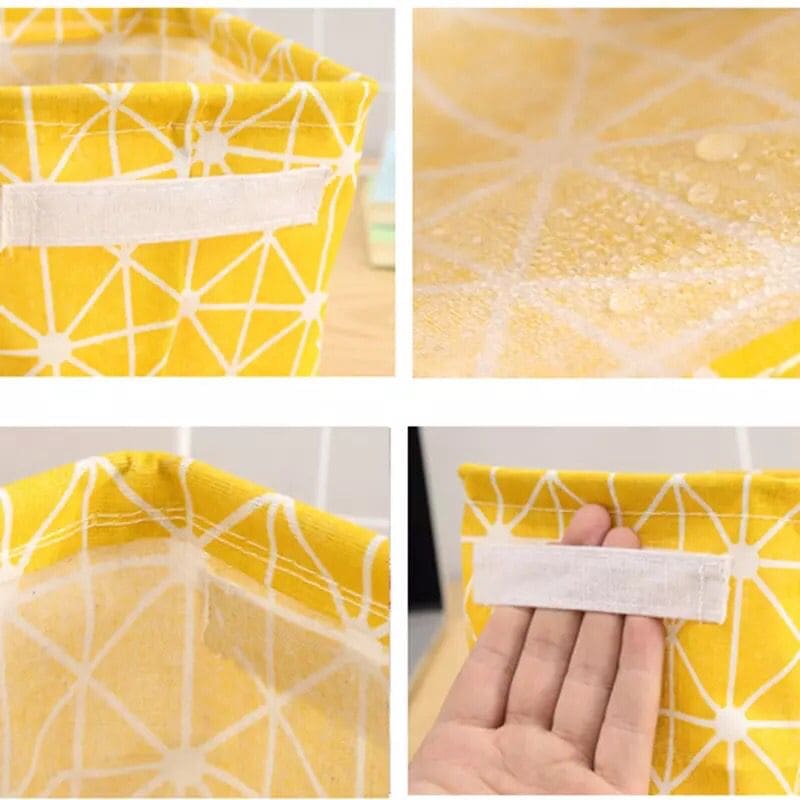 Cotton Foldable Desktop Storage Box, Waterproof Toys Laundry Storage Basket, Cosmetic Laundry Storage Organizer, Collapsible Basket For Cosmetics and Toys Storage Cotton Foldable Desktop Storage Box, Waterproof Toys Laundry Storage Basket, Cosmetic Laundry Storage Organizer, Collapsible Basket For Cosmetics and Toys Storage